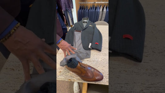 Title:
The Perfect Pairing: Isaia Hunter Green Sport Coat, Eton Dark Green Shirts, and Larrimor’s Collection