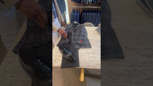 Title:
The Perfect Combination: Isaia Wool Linen and Silk Black Sportscoat with Stenstrom Black Shirt and Black on Black Tie with PT