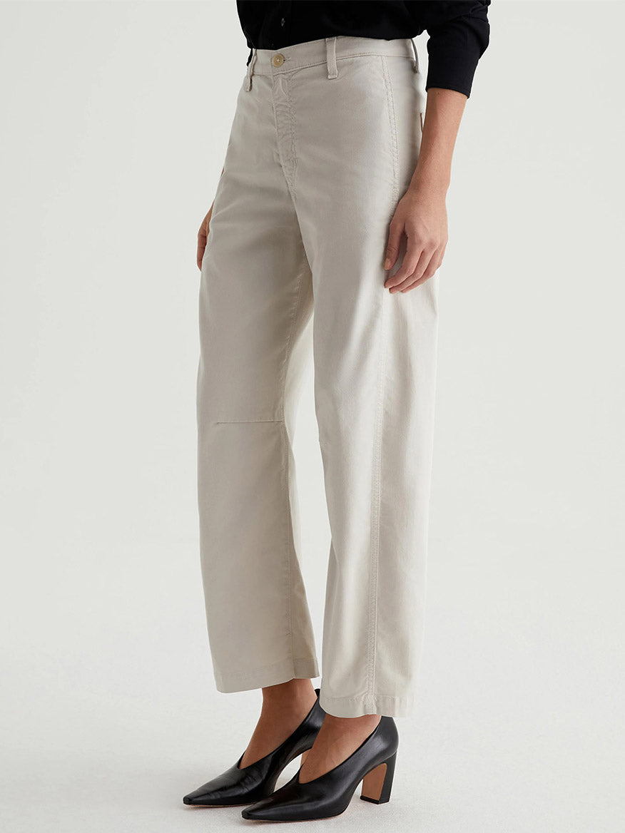 AG Jeans Fiona High-Rise Barrel in Pumice