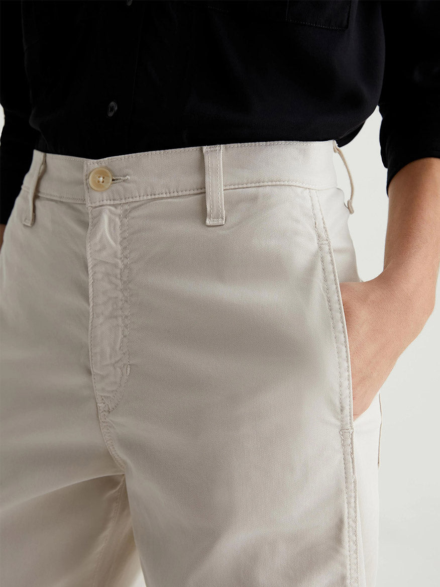 AG Jeans Fiona High-Rise Barrel in Pumice