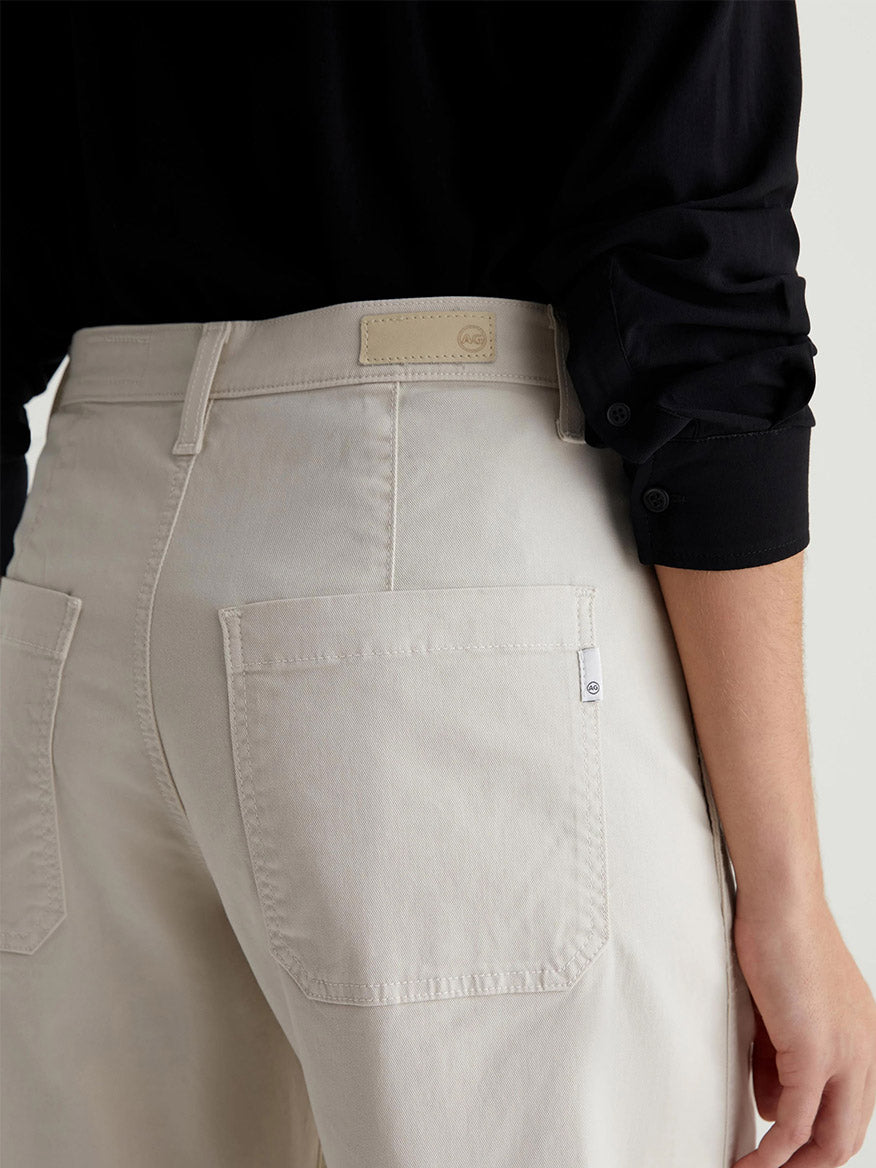AG Jeans Fiona High-Rise Barrel in Pumice