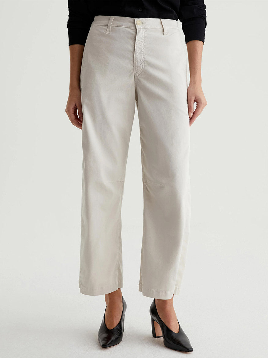 AG Jeans Fiona High-Rise Barrel in Pumice