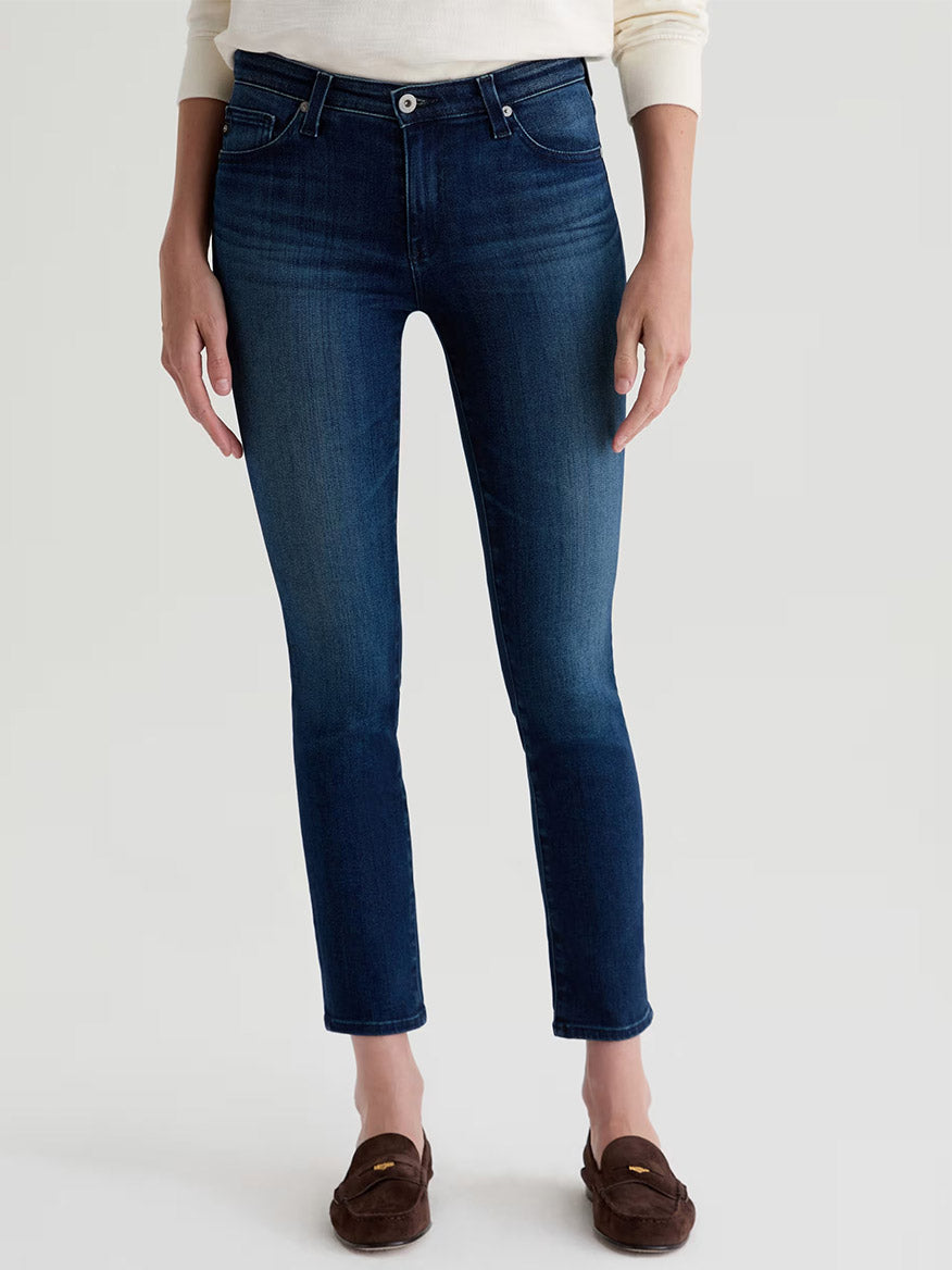 ag the prima cigarette leg AG Prima Low Rise Cigarette Ankle Jeans in Epilogue - Epilogue