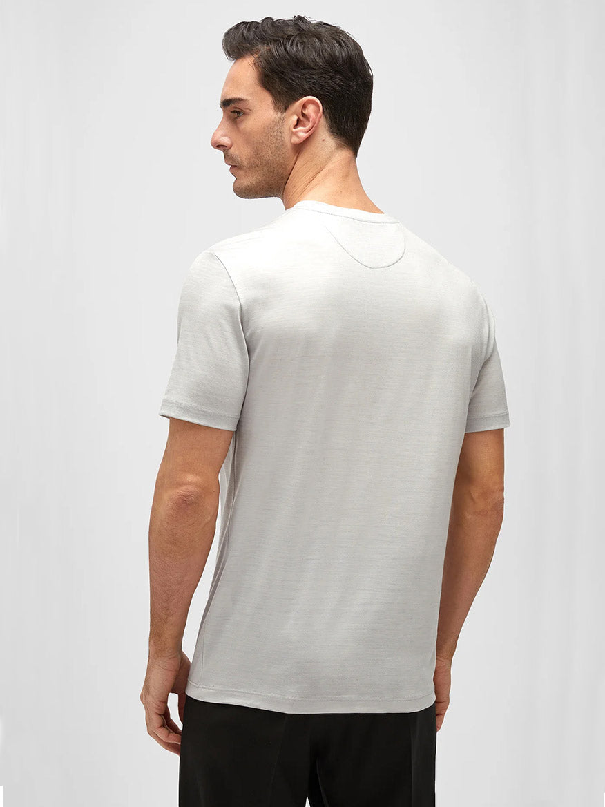 Maurizio Baldassari Linate Techmerino Short Sleeve T-Shirt in Light Grey