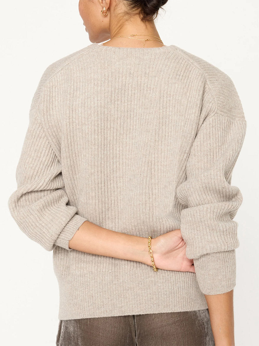 Brochu Walker Ava Lace V-Neck Sweater in Chia Melange