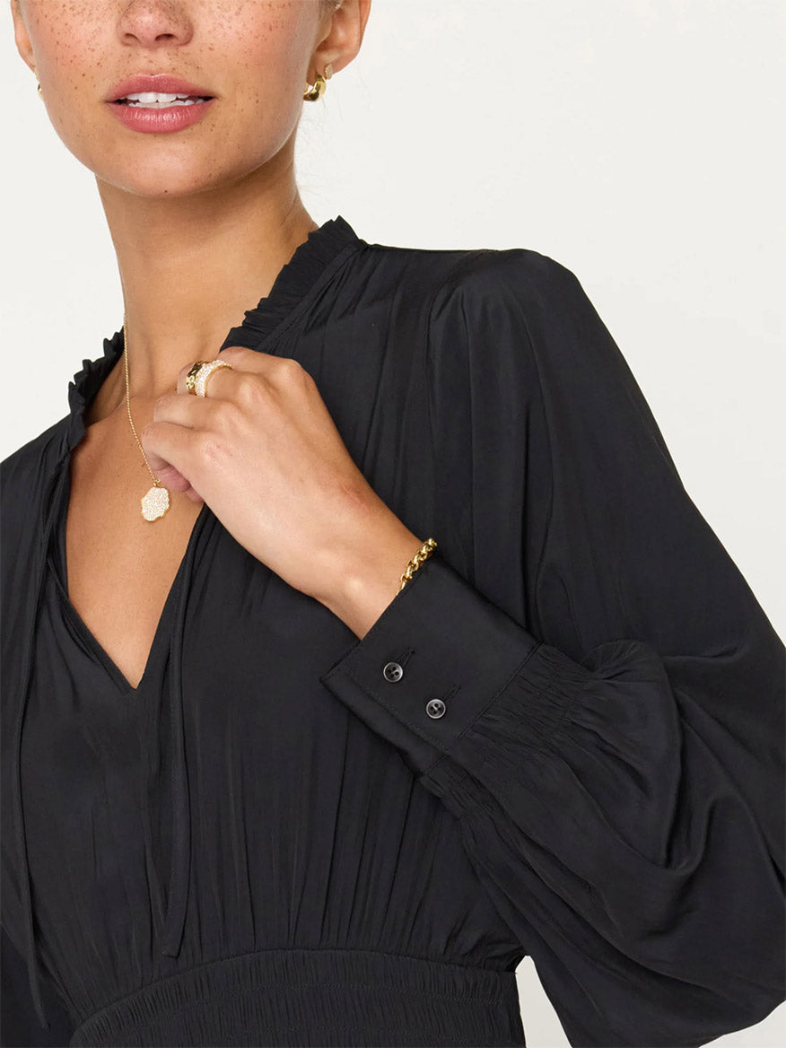 Brochu Walker Olivia Smocked Dress in Black