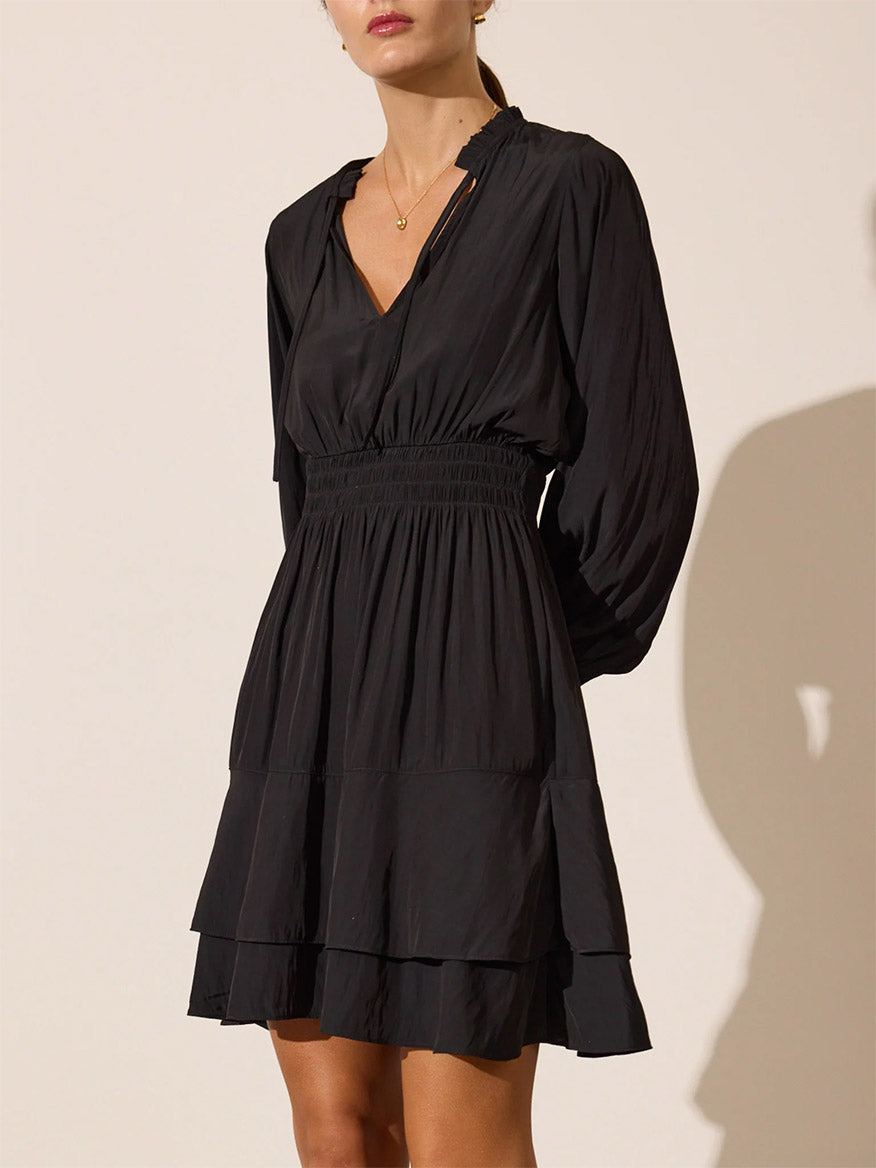 Brochu Walker Olivia Smocked Dress in Black