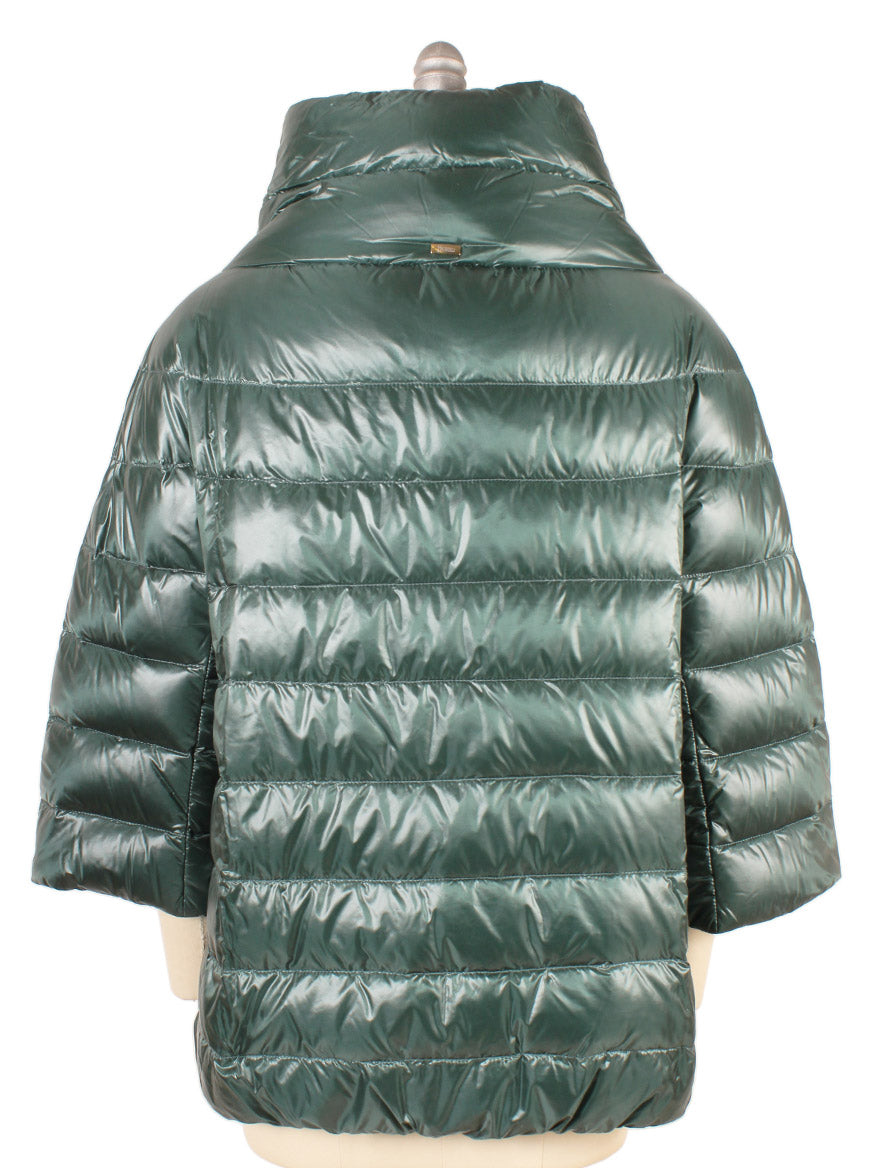 Herno Aminta 3/4 Sleeve Cocoon Jacket in College Green