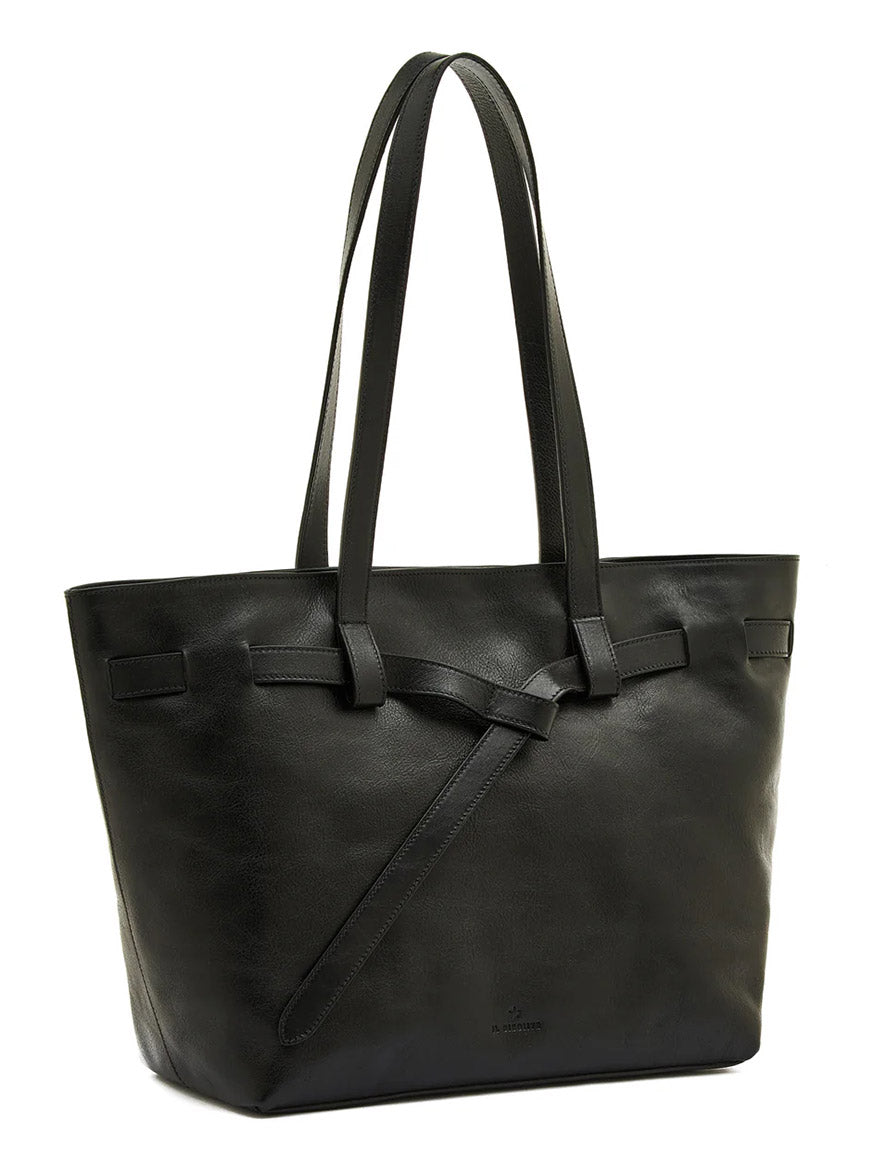 Il Bisonte Elisa Tote in Black Cowhide Leather