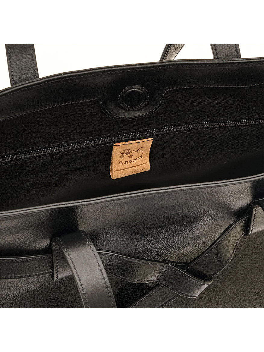 Il Bisonte Elisa Tote in Black Cowhide Leather