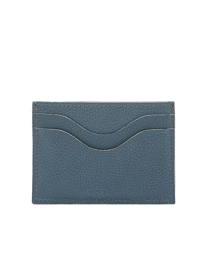 Il Bisonte Salina Card Case in Blue Denim Leather