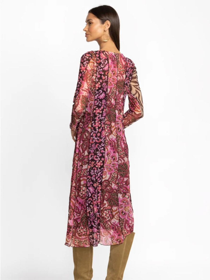 Johnny Was Agatha Mesh Midi Dress in Multi
