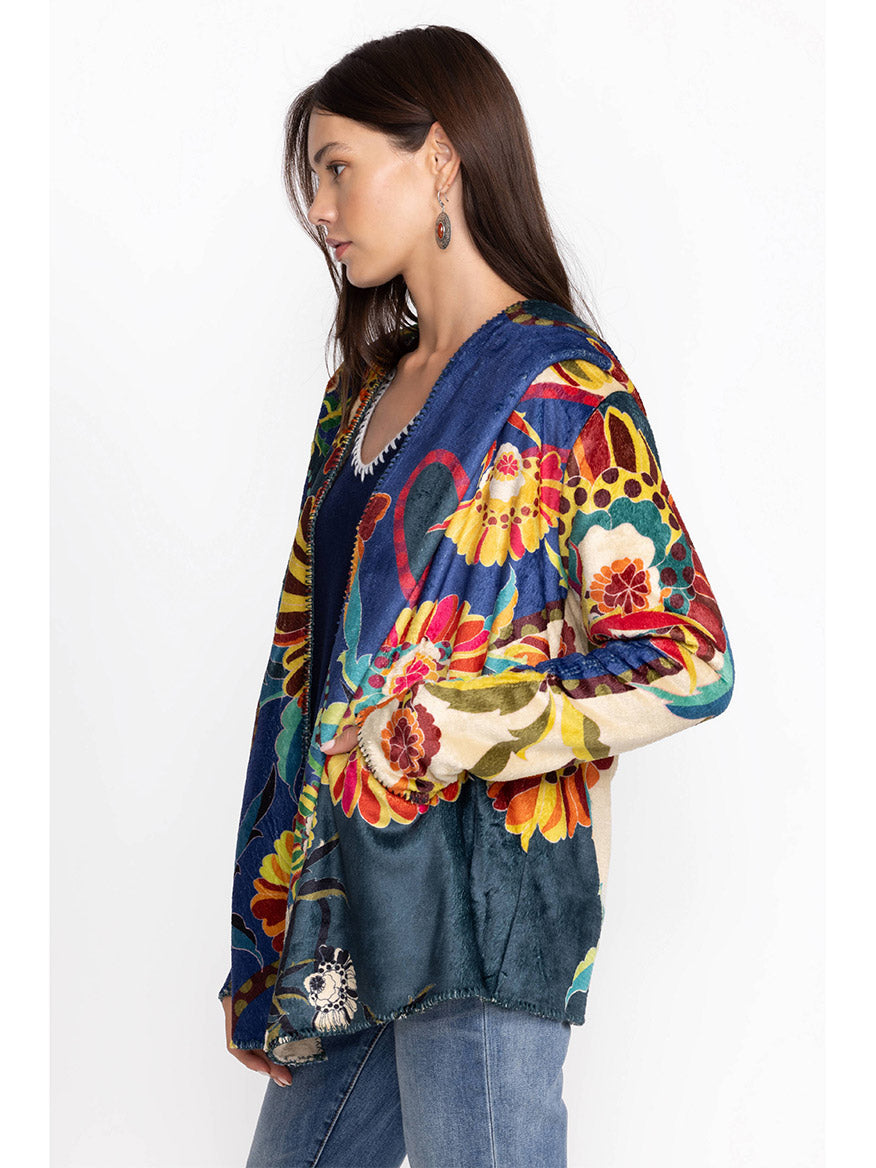 Johnny Was Kimbra Sherpa Hooded Jacket in Kimbra