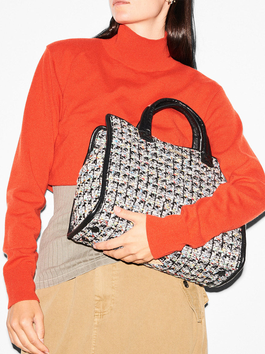 MZ Wallace Medium Box Tote in Boucle Knit