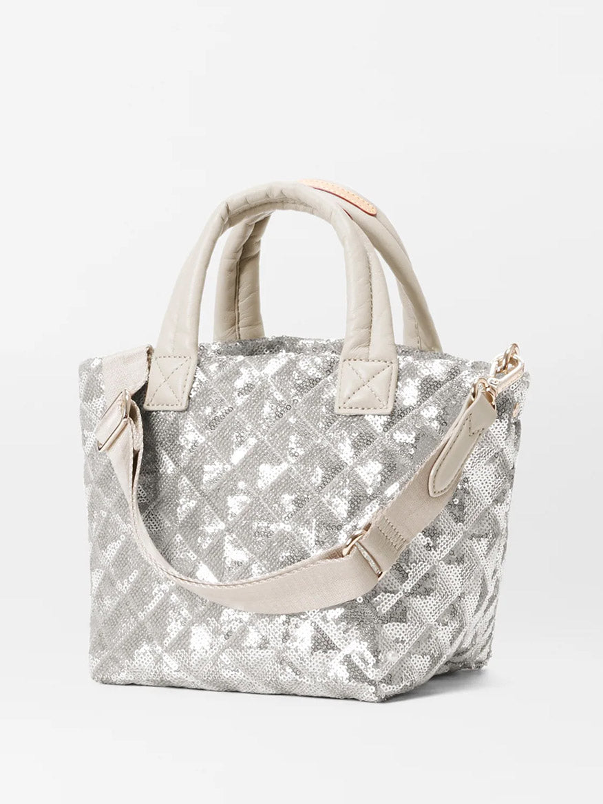 MZ Wallace Micro Metro Tote Deluxe in Ice Sequin