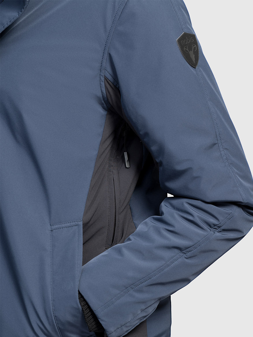Nobis Pike Tailored Mac Coat in Marine