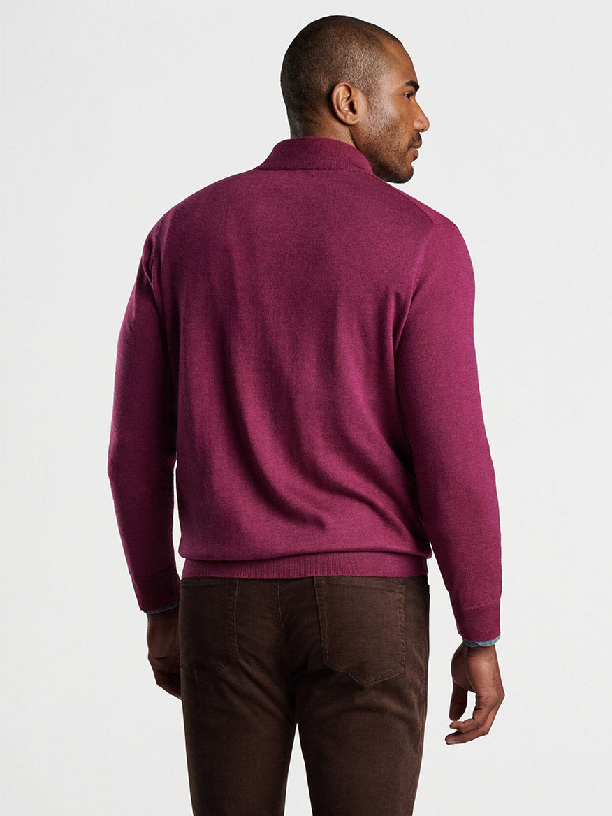 Peter Millar Autumn Crest Quarter-Zip in Dark Radish