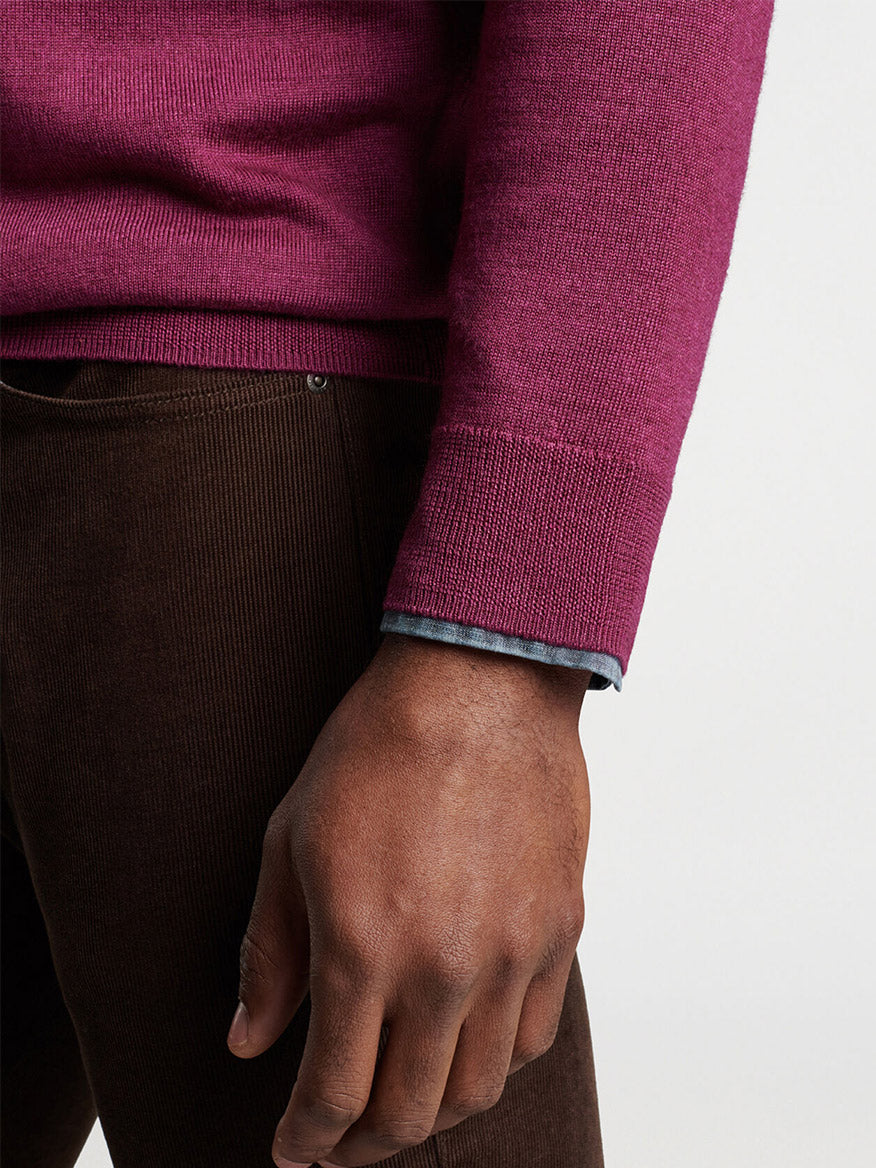 Peter Millar Autumn Crest Quarter-Zip in Dark Radish