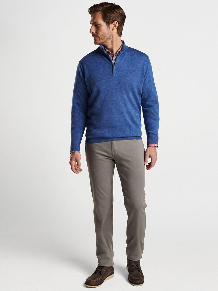Peter Millar Autumn Crest Quarter-Zip in Star Dust