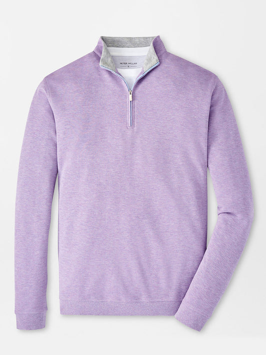Peter Millar Crown Comfort Pullover in Wild Lilac displayed on a plain background.