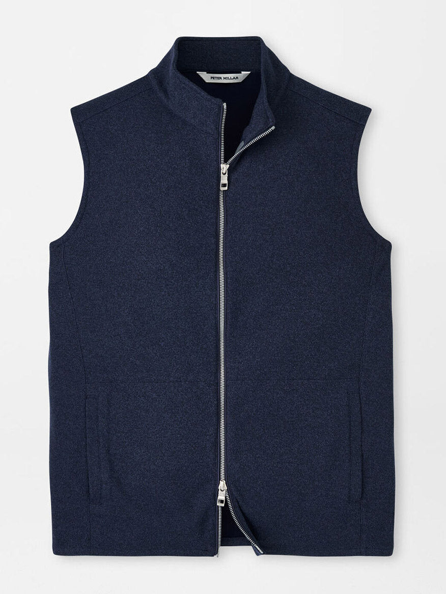 Crown Sweater Fleece Vest in Navy | Peter Millar