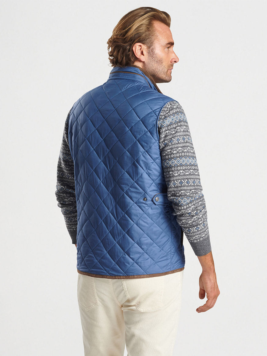 Peter Millar Essex Quilted Travel Vest in Star Dust