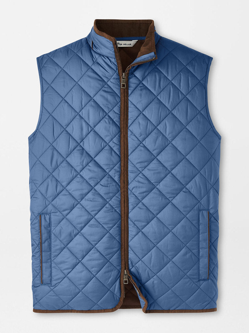 Peter Millar Essex Quilted Travel Vest in Star Dust