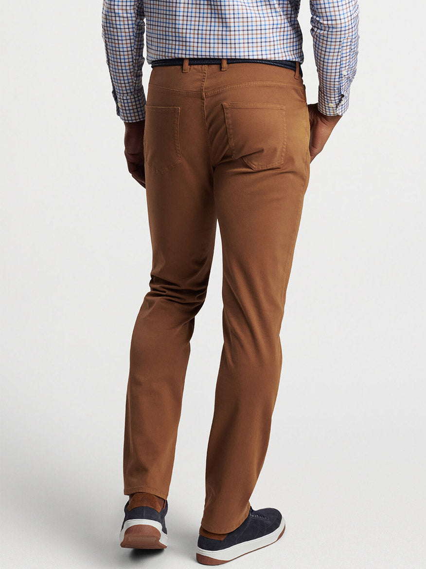 Peter Millar Ultimate Sateen Five-Pocket Pant in British Tan