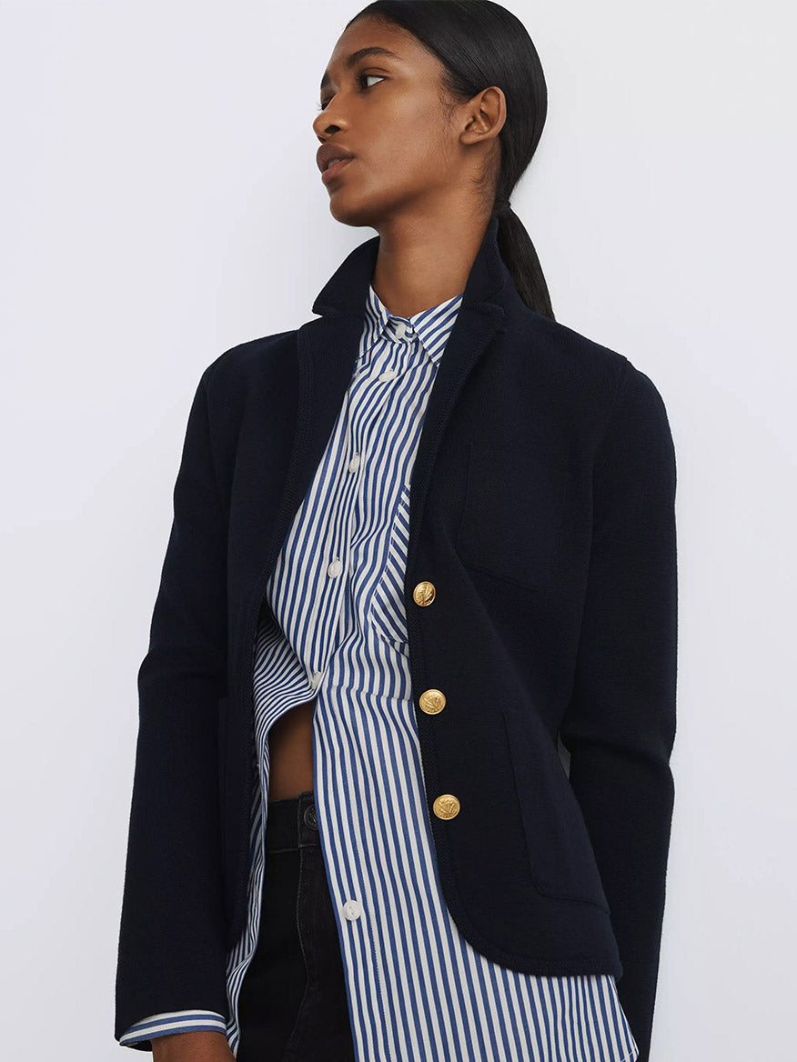 rag & bone Alex Wool Blazer in Navy