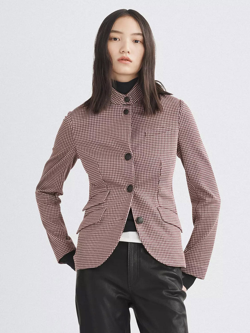 rag & bone Slade Blazer in Pink Plaid