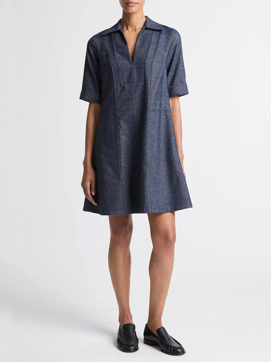 cotton a line summer dress Cotton Floral-Motif Sleeveless A-Line Dress