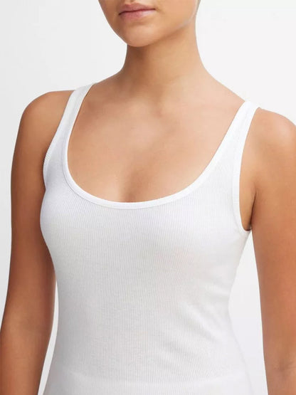 Vince Scoop Neck Tank in White