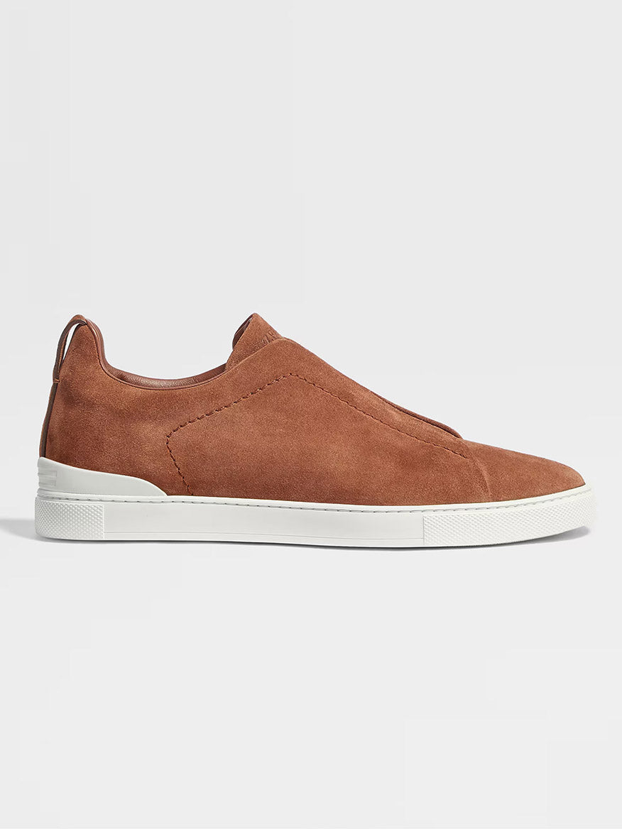 Zegna Tobacco Suede Triple Stitch™ Sneakers
