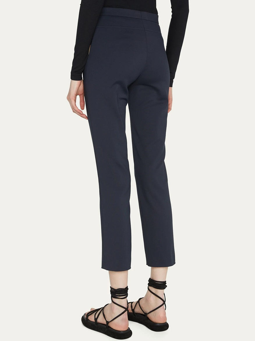 Akris Punto Franca Mid-Rise Ankle Pants in Navy