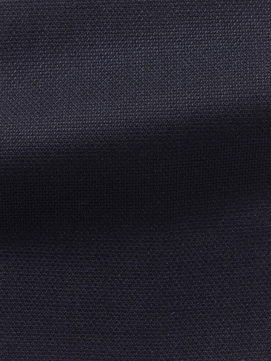 An intricately textured Atelier Munro Dark Blue Stretch Wool Blazer fabric with a wool blend.