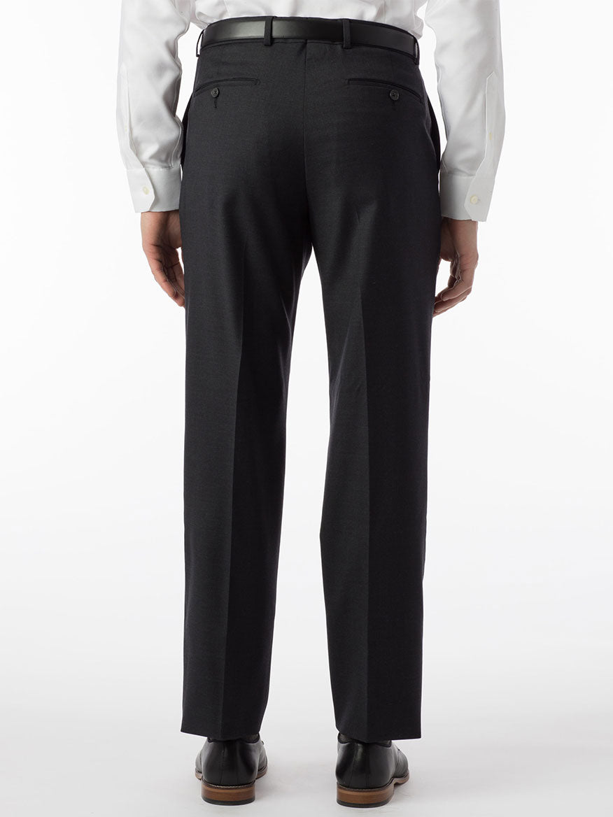 Ballin Soho Comfort 'EZE' Super 120s Modern Flat Front Pant in Charcoal