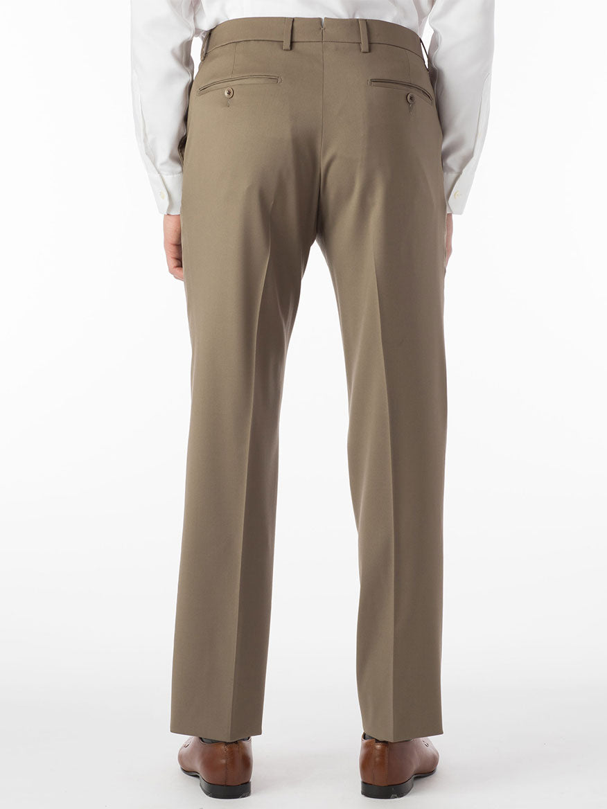 Ballin Houston Super 130s Modern Flat Front Pant in British Tan