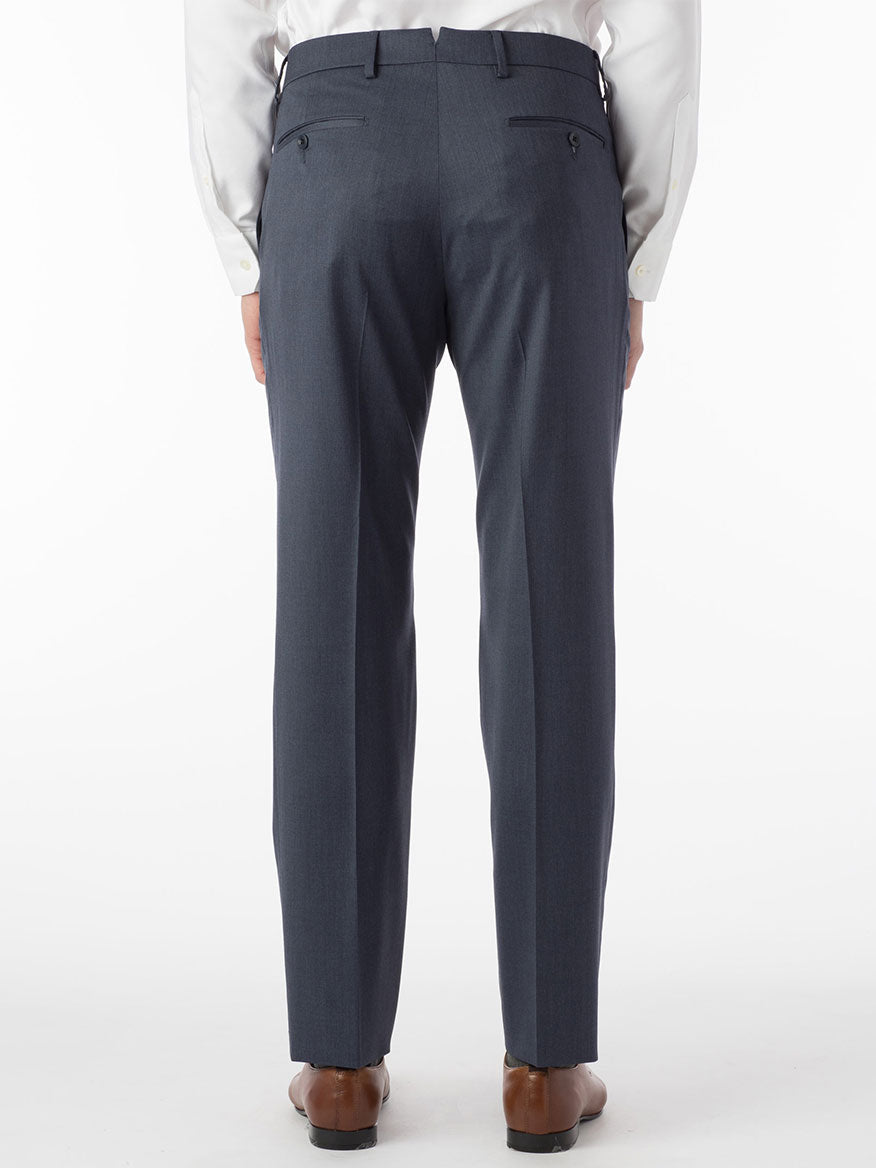 Ballin Houston Super 130s Modern Flat Front Pant in Navy Mix