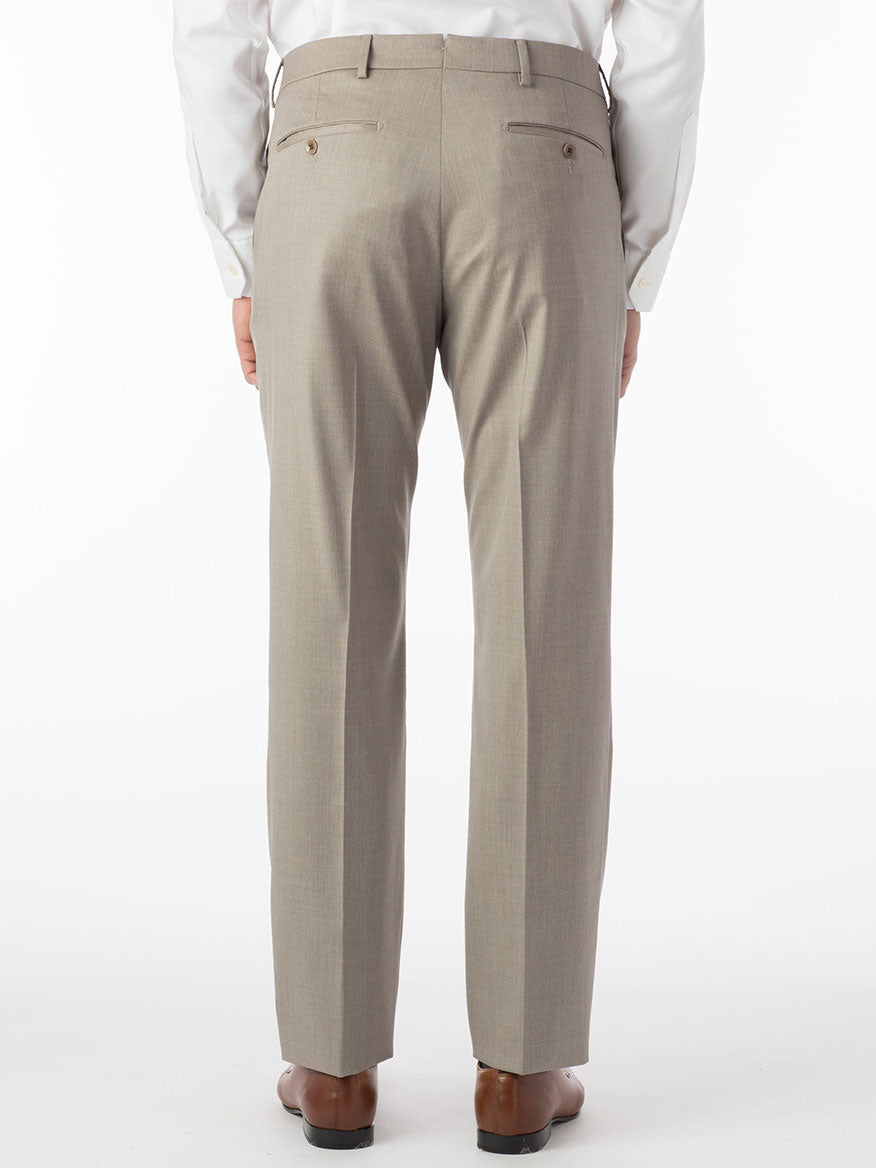 Ballin Houston Super 130s Modern Flat Front Pant in Tan