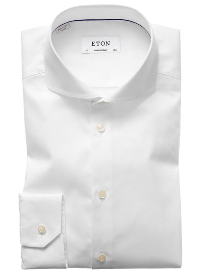 Eton Contemporary Fit White Extreme Cut Away Dress Shirt