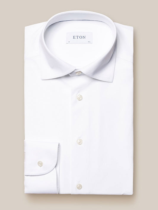 Eton White Four-Way Stretch Shirt