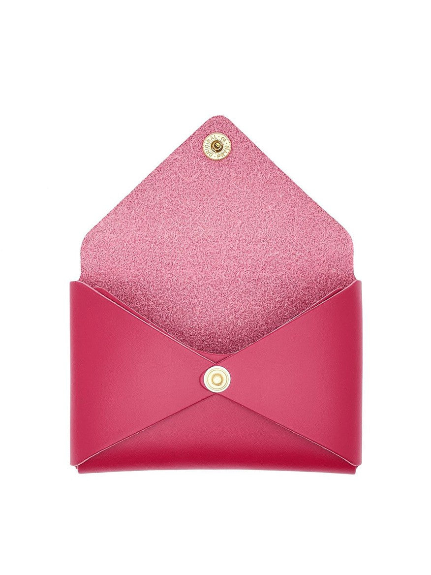 Il Bisonte Sovana Card Case in Cherry Cowhide Leather