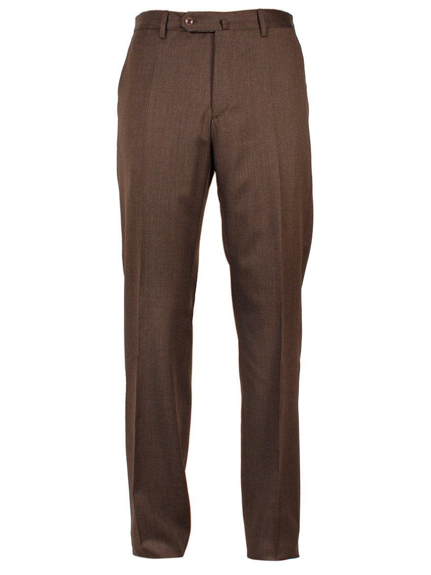 Incotex Matty 4-Season Trouser in Brown on a white background.