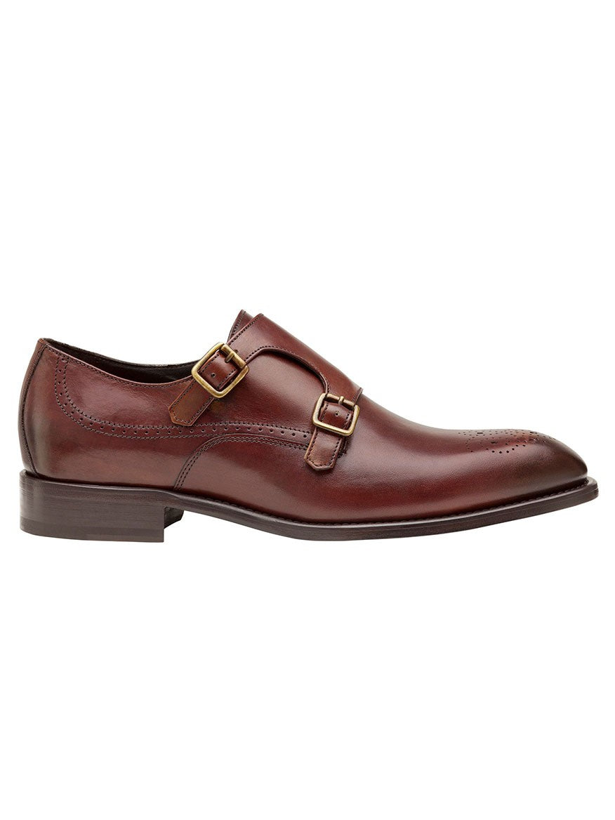 J & M Collection Ellsworth Monk Strap in Brown Italian Calfskin gives this men's brown monk strap shoe a sleek and refined look, while the leather lining provides maximum comfort. Complete with two buckles for added style.