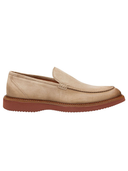 J & M Collection Jameson Venetian in Taupe Italian Suede