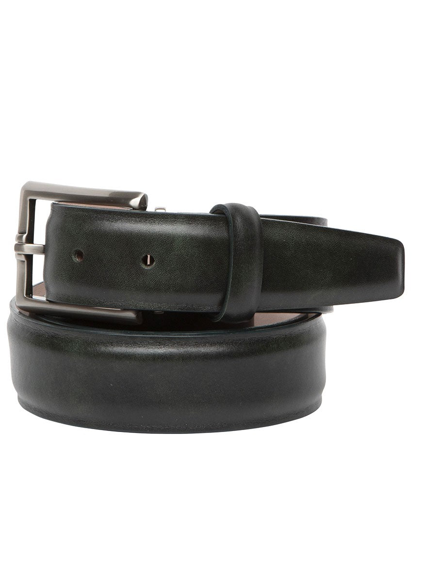 LEN Belts Italian Marbled Calf Belt in Emerald Green