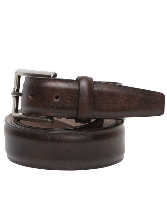 LEN Belts Italian Marbled Calf Belt in Espresso
