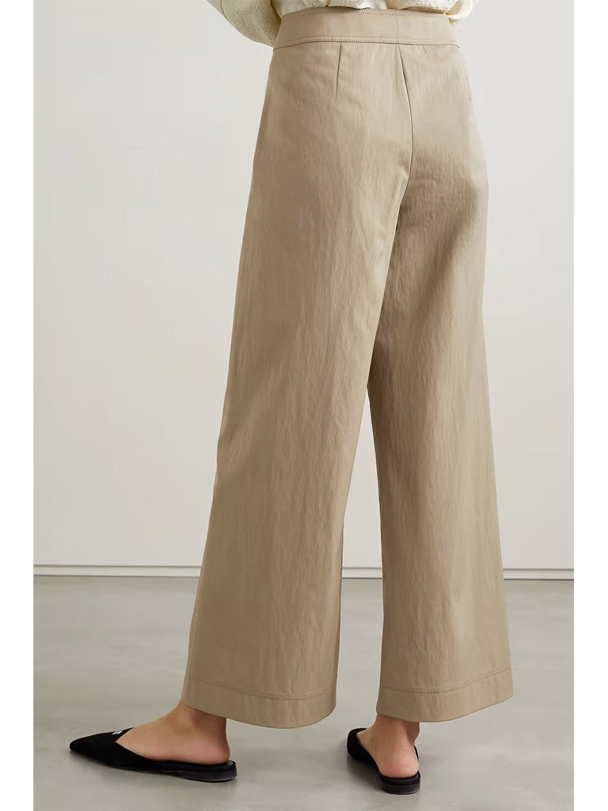 Lafayette 148 New York Seabring Wide-Leg Pants in Green Clay
