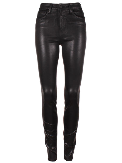 L'Agence Marguerite High Rise Skinny in Coated Black