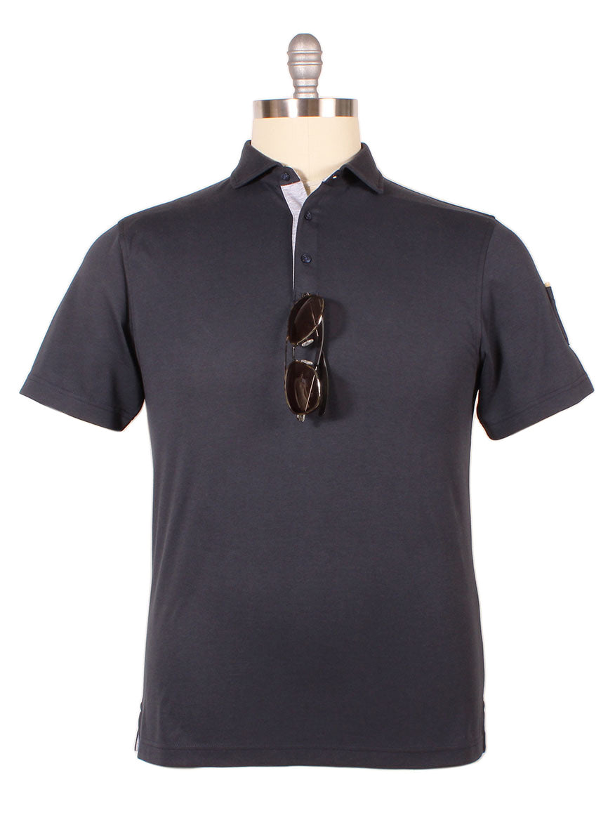 Larrimor's Essential Performance Cotton Polo Sport Fit in Navy